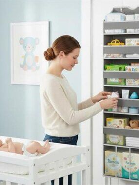 Over Door Hanging Organizer 6 Shelf Storage Rack With Pockets Space Saving